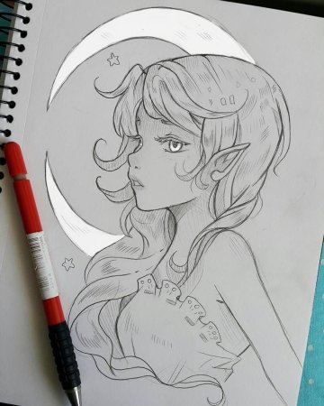 Рисунки Анила карандашом