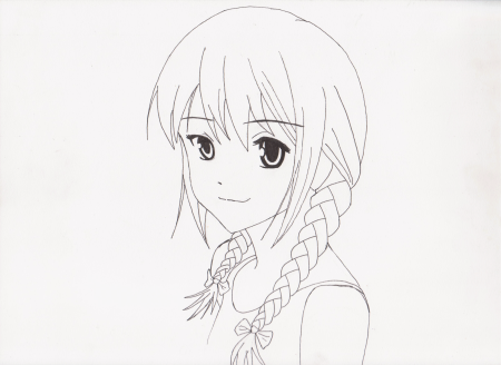 Рисунки аниме девушек карандашом