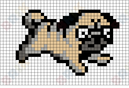 Собака пиксель арт