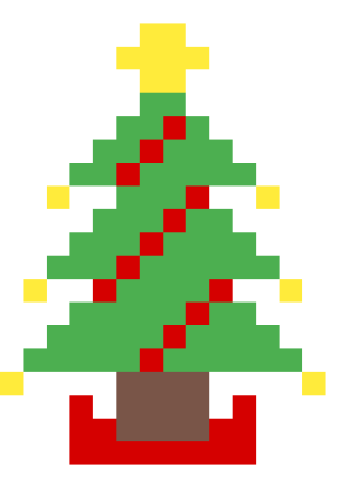 Рисунки в клеточку новый год