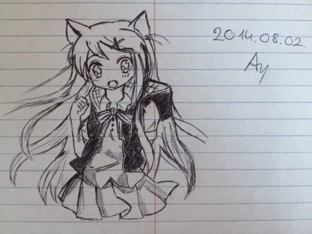 Аниме рисунки ручкой