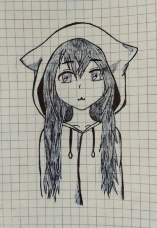 Маленькие аниме карандашом