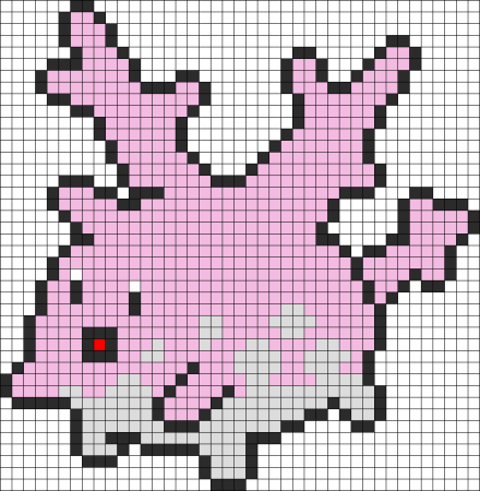 Рисунки по клеточкам легкие покемоны