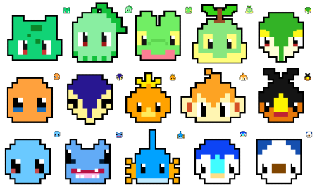 Pixel Art покемонов
