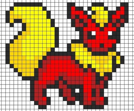 Рисование по клеточкам покемоны