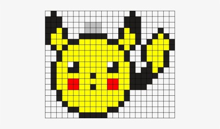 Рисование по клеточкам Пикачу легко