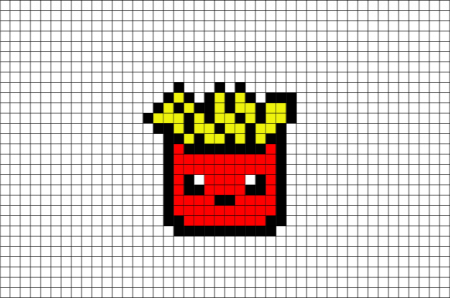 Рисунки по клеточкам фаст фуд