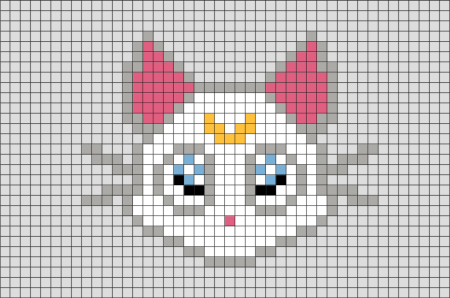 Рисование по клеткам кошка