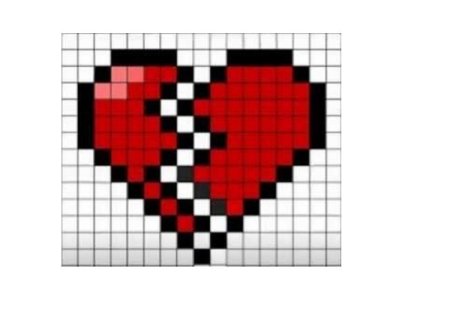 Маленькое сердце по клеточкам легкие