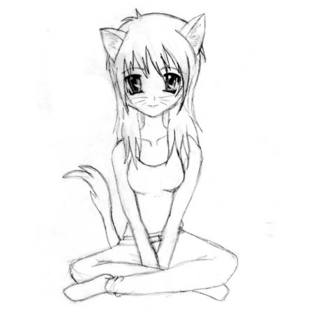 Аниме девочки кошки