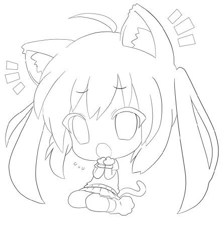 Раскраски аниме Чиби