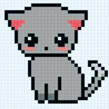 Рисунки по клеточкам котики