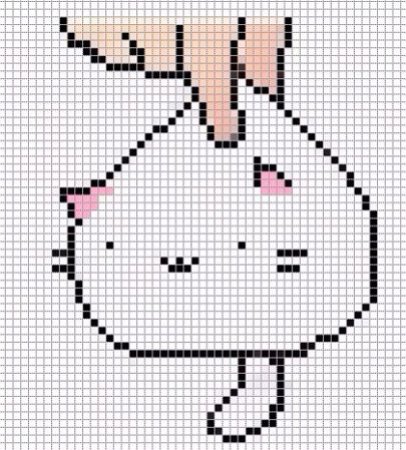 Котики по клеточкам маленькие