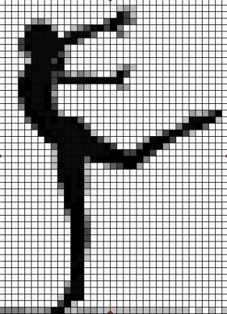 Рисунки по клеточкам спортивные