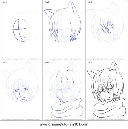 Рисование аниме пошагово