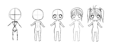 Заготовки для рисования причесок