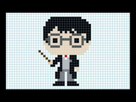 Рисунки в клетку Гарри Поттер