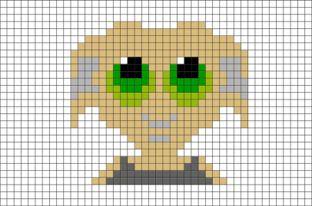 Рисунки по клеточкам Гарри Поттер