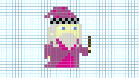 Рисунки Дамблдора по клеточкам