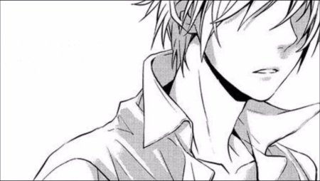 Грустный аниме парень карандашом