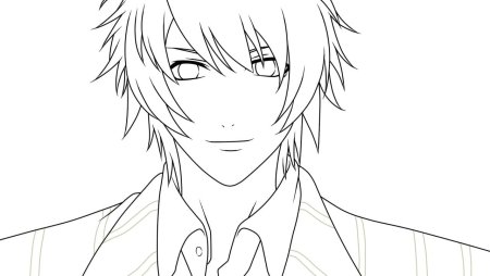 Разукрашки аниме мальчики