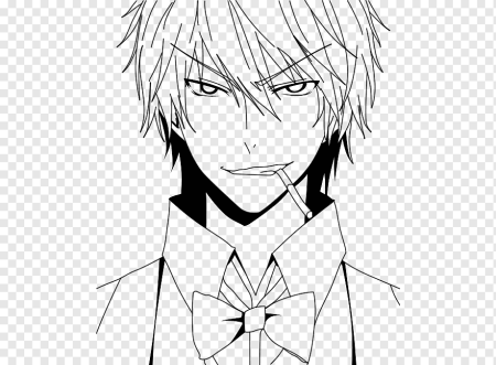 Аниме персонажи черно белые