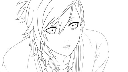 Раскраска аниме парни