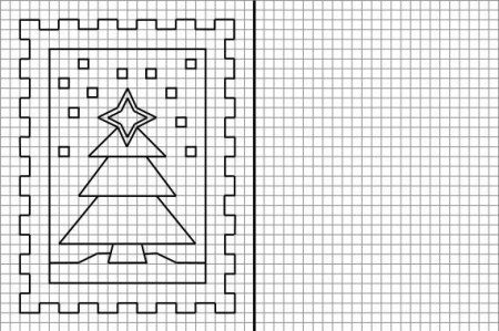 Рисунки по клеточкам карандашом