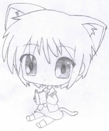 Маленькие аниме карандашом