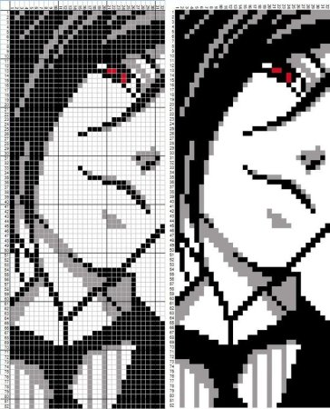 Схемы для вышивки крестиком аниме