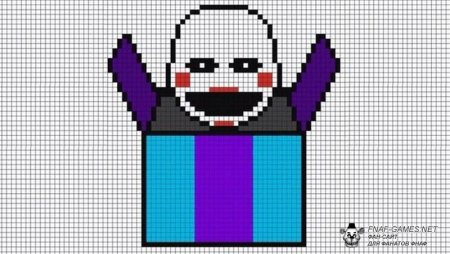 ФНАФ по клеточкам в тетради