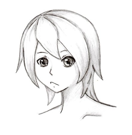 Нарисовать лицо аниме девушки