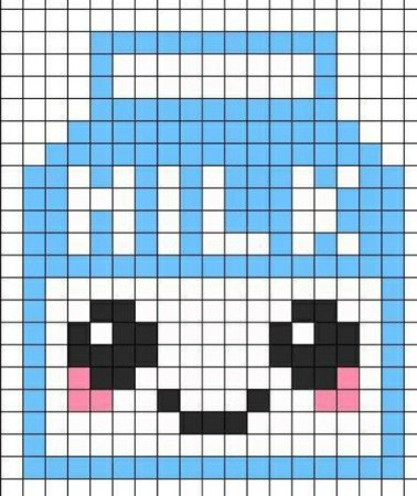Котики по клеточкам маленькие
