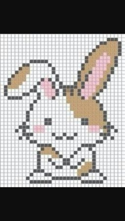 Рисование по клеткам зайчик