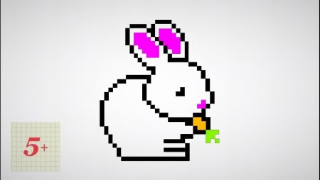 Рисунки по клеточкам заяц