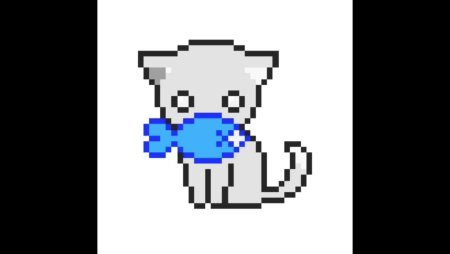 Рисунки по клеточкам котики с нимбом