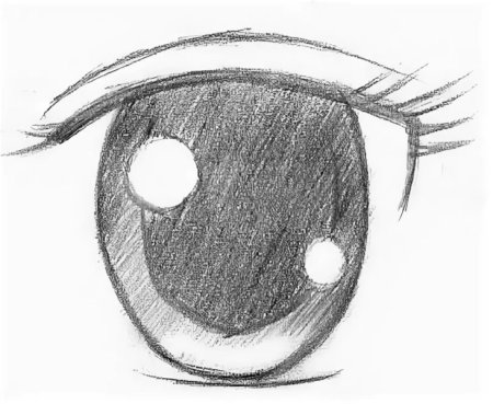 Глаза рисунок карандашом аниме