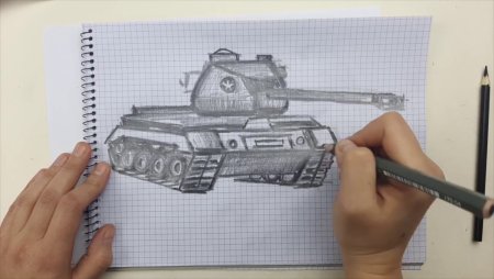 Рисование по клеточкам танк