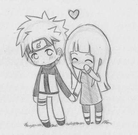 Аниме рисунки карандашом в тетради