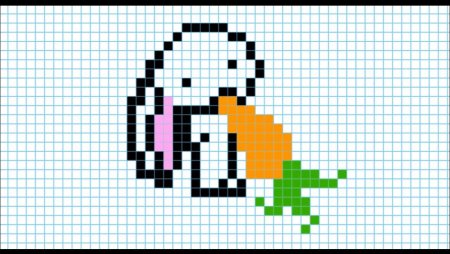 Рисование по клеточкам морковки