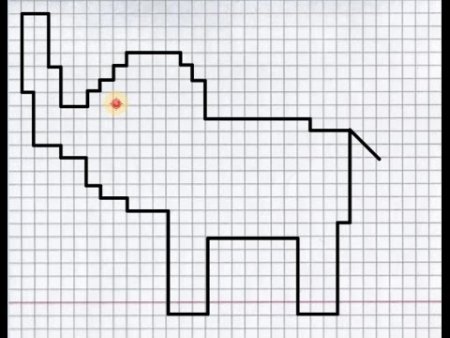 Графический диктант для детей слон