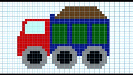 Рисунки по клеточкам машины