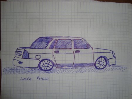 Машинки по клеточкам в тетради