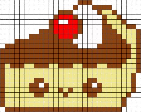 Рисование по клеткам тортик