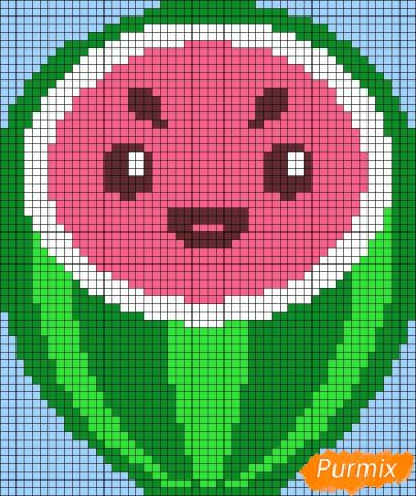 Рисунки по клеточкам фрукты