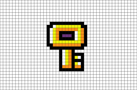 Цветок из Марио в клеточку