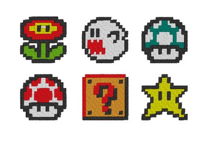 Марио по клеточкам 16 бит спереди