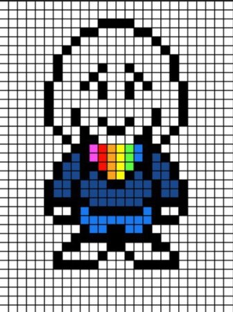 Рисунки по клеточкам андертейл