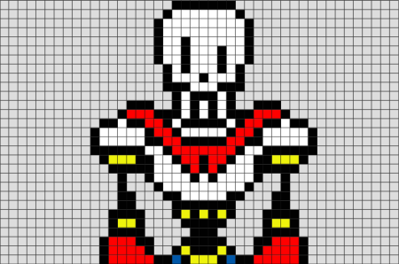 Папирус Undertale пиксели