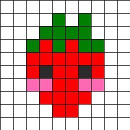 Лёгкие рисунки по клеточкам фрукты